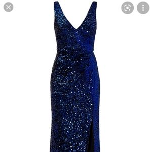Size 0 and size 2 badgley mischka navy sequin